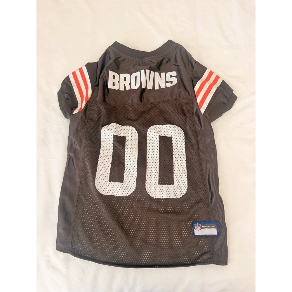 Cleveland‎ browns dog jersey size  X large brown